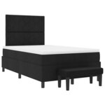 vidaXL Lit à ressorts avec matelas Noir 120 x 200 cm tissu