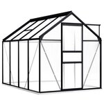 vidaXL Serre avec cadre de base Anthracite Aluminium 4 75 m²