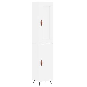 vidaXL Buffet haut Blanc 34 5x34x180 cm Bois d'ingénierie