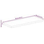 vidaXL Dessus de table 90x30x3 8 cm rectangulaire bois massif récupéré