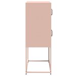 vidaXL Buffet haut rose 68x39x107 cm acier