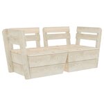 vidaXL Canapé palette à 2 places de jardin Bois d'épicéa imprégné