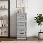 vidaXL Armoire à tiroirs Sonoma gris 33 x 34 5 x 87 cm