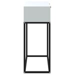 vidaXL Table console blanc 80x30x75 cm bois d'ingénierie et fer
