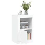 vidaXL Armoire latérale avec éclairage LED blanc bois d'ingénierie
