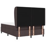 Lit Box Spring vidaXL avec Matelas en Marron Foncé  140x190 cm Tissu