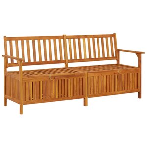 vidaXL Banc de rangement 170 cm Bois d'acacia solide
