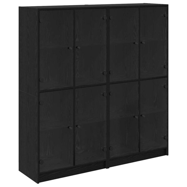 vidaXL Haut Armoire 2 Pièces Chêne noir 136 x 37 x 142 cm