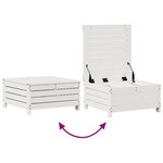 vidaXL Salon de jardin avec coussins 6 Pièces blanc bois de pin massif