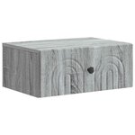 vidaXL Cabinet de chevet mural 2 pièces Sonoma gris 49 x 34 5 x 20 cm