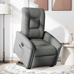 vidaXL Fauteuil inclinable Gris foncé Tissu