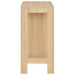 vidaXL Table de bar avec étagère Chêne 110x50x103 cm