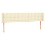 vidaXL Tête de lit à LED Crème 163x16x78/88 cm Similicuir