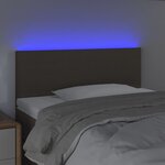 vidaXL Tête de lit à LED Taupe 90x5x78/88 cm Tissu