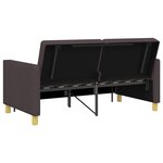 vidaXL Canapé-lit escamotable Marron foncé Tissu