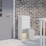 vidaXL Boîte de dépôt de colis Blanc 41 x 38 x 103 cm Acier