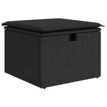 vidaXL Ensemble de canapé de jardin 6 Pièces Noir 55 x 62 x 69 cm