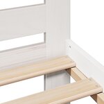 vidaXL Lit bibliothèque sans matelas blanc 200x200 cm bois pin massif
