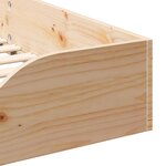 vidaXL Cadre de lit Marron 75 x 190 cm Pin massif