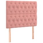 vidaXL Sommier à lattes de lit matelas et LED Rose 120x200 cm Velours