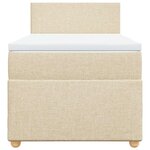 vidaXL Sommier à lattes de lit avec matelas Crème 80x200 cm Tissu
