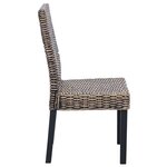 vidaXL Chaise de salle à manger 2 Pièces Noir Blanchi 45 x 54 x 93 cm