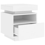 vidaXL Armoires de chevet avec lumières LED 2 Pièces blanc 40x39x48 5 cm