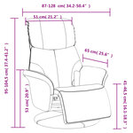 vidaXL Fauteuil inclinable de massage repose-pieds blanc similicuir
