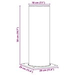 vidaXL Extension de Tête de Cheminée Argent 29 x 29 x 50 cm