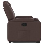 vidaXL Fauteuil inclinable marron foncé tissu