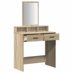 vidaXL Table de Toilette avec tiroir Chêne Sonoma 79 x 41 x 140 cm