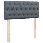 vidaXL Sommier à lattes de lit et matelas Gris foncé 90x200 cm Velours