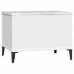 vidaXL Table basse Blanc 60x44 5x45 cm Bois d'ingénierie
