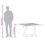 vidaXL Table pliable de jardin 110x110x75 cm bois massif de teck