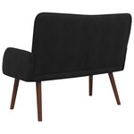 vidaXL Sofa 2 places Noir 115 x 61 x 87 cm Velours