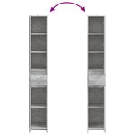 vidaXL Armoire de salle de bain Gris béton 30 x 33 x 190 cm