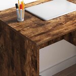 vidaXL Bureau Chêne fumé 90 x 49.5 x 75 cm Bois d'ingénierie