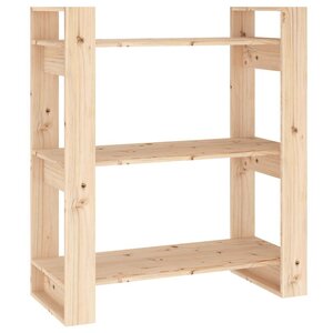 vidaXL Bibliothèque/Séparateur de pièce 80x35x91 cm Bois massif Pin