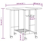 vidaXL Ensemble de salle à manger pliable 5 pièces MDF noir