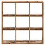 vidaXL Bibliothèque vieux bois 102x32x102 cm bois d'ingénierie