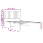 vidaXL Cadre de lit métal sans matelas avec tête de lit noir 107x203cm