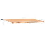 vidaXL Auvent Rétractable Manuel avec LED Jaune et Orange 600x300 cm