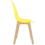 vidaXL Chaises à manger lot de 6 jaune plastique