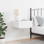 vidaXL Table de chevet Blanc 39 x 34 x 16 5 cm Bois massif en pin