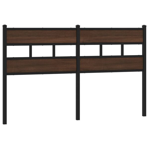 vidaXL Tête de lit chêne marron 135 cm acier et bois d'ingénierie