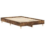 vidaXL Cadre de lit sans matelas chêne fumé 120x200 cm bois ingénierie