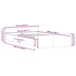 vidaXL Cadre de lit sans matelas chêne artisanal 140x200 cm