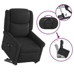 vidaXL Fauteuil inclinable massage électrique noir brillant similicuir