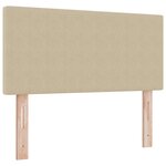 vidaXL Lit à sommier tapissier avec matelas Vert clair gris Petit double Tissu en velours côtelé
