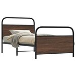 vidaXL Cadre de lit sans matelas 100x200 cm chêne marron